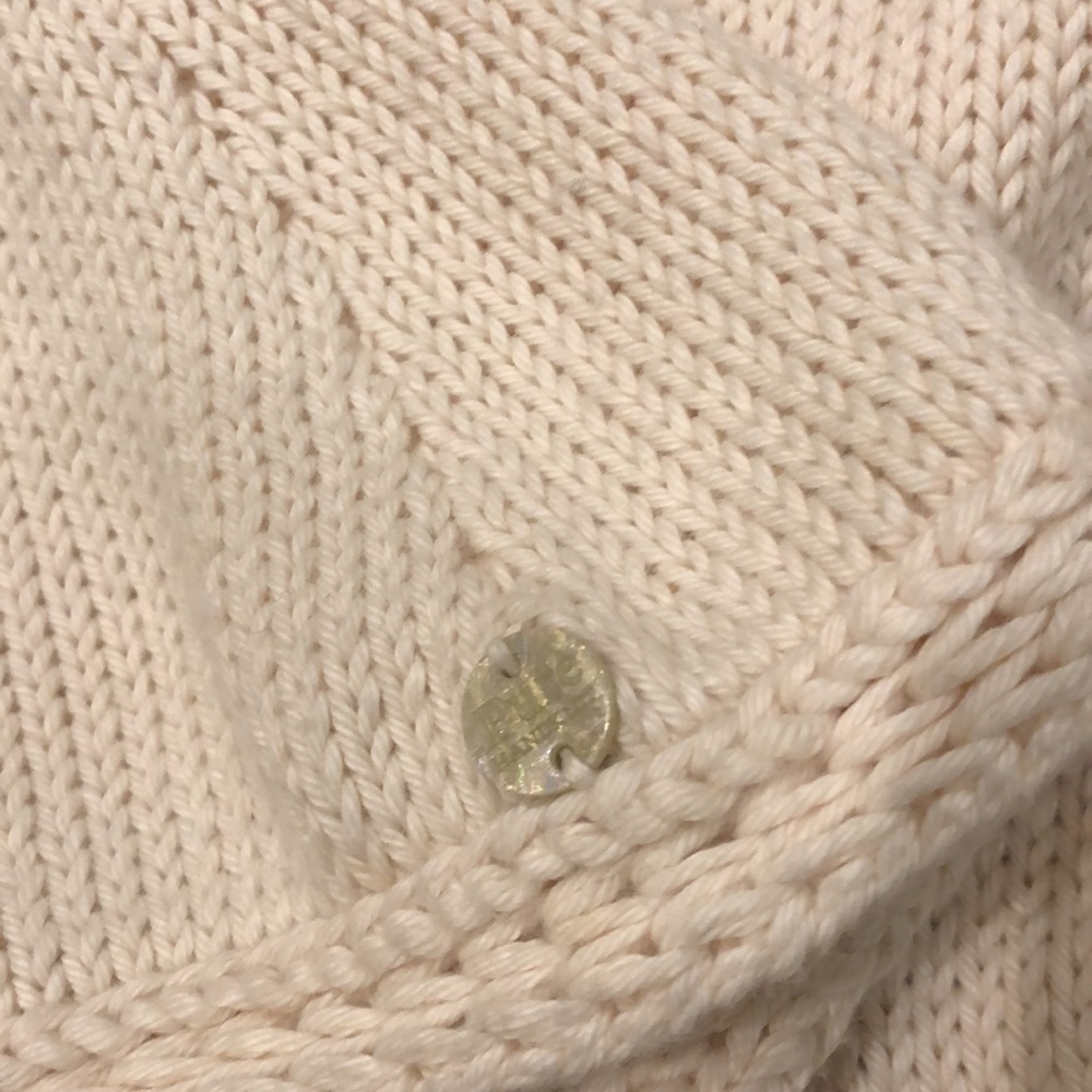 Pure Handknit Size S Cream Cardigan - Picture 6 of 7